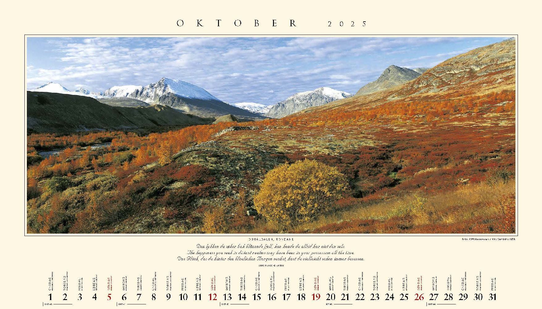 Bild: 9783930232970 | Panorama Norwegen 2025 Tischkalender | Kalender | In Schuber | Deutsch