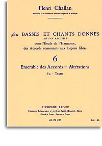 Cover: 9790046227370 | 380 basses et chants donnés vol.6a Ensemble des accords -...