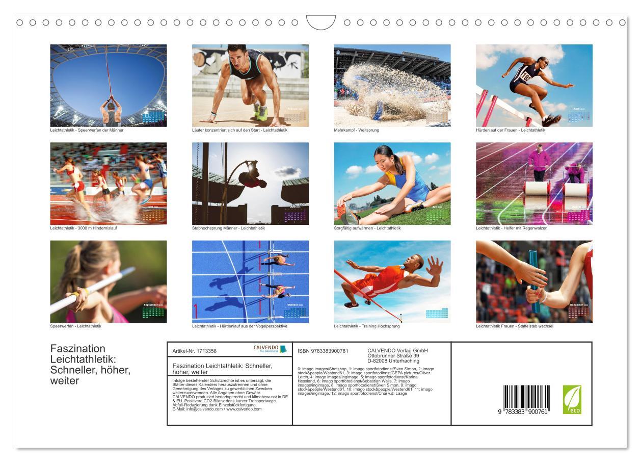 Bild: 9783383900761 | Faszination Leichtathletik: Schneller, höher, weiter (Wandkalender...