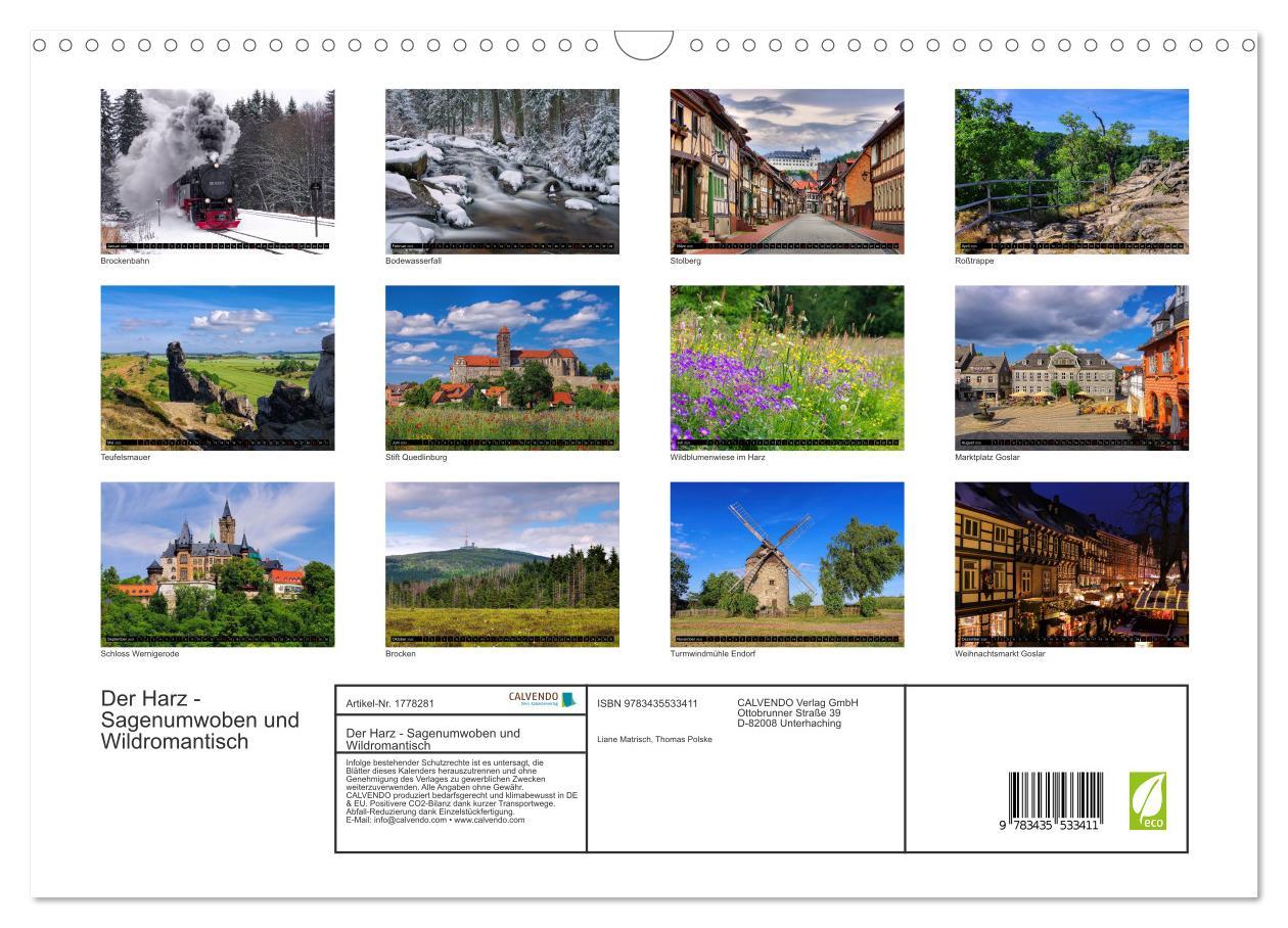 Bild: 9783435533411 | Der Harz - Sagenumwoben und Wildromantisch (Wandkalender 2025 DIN...