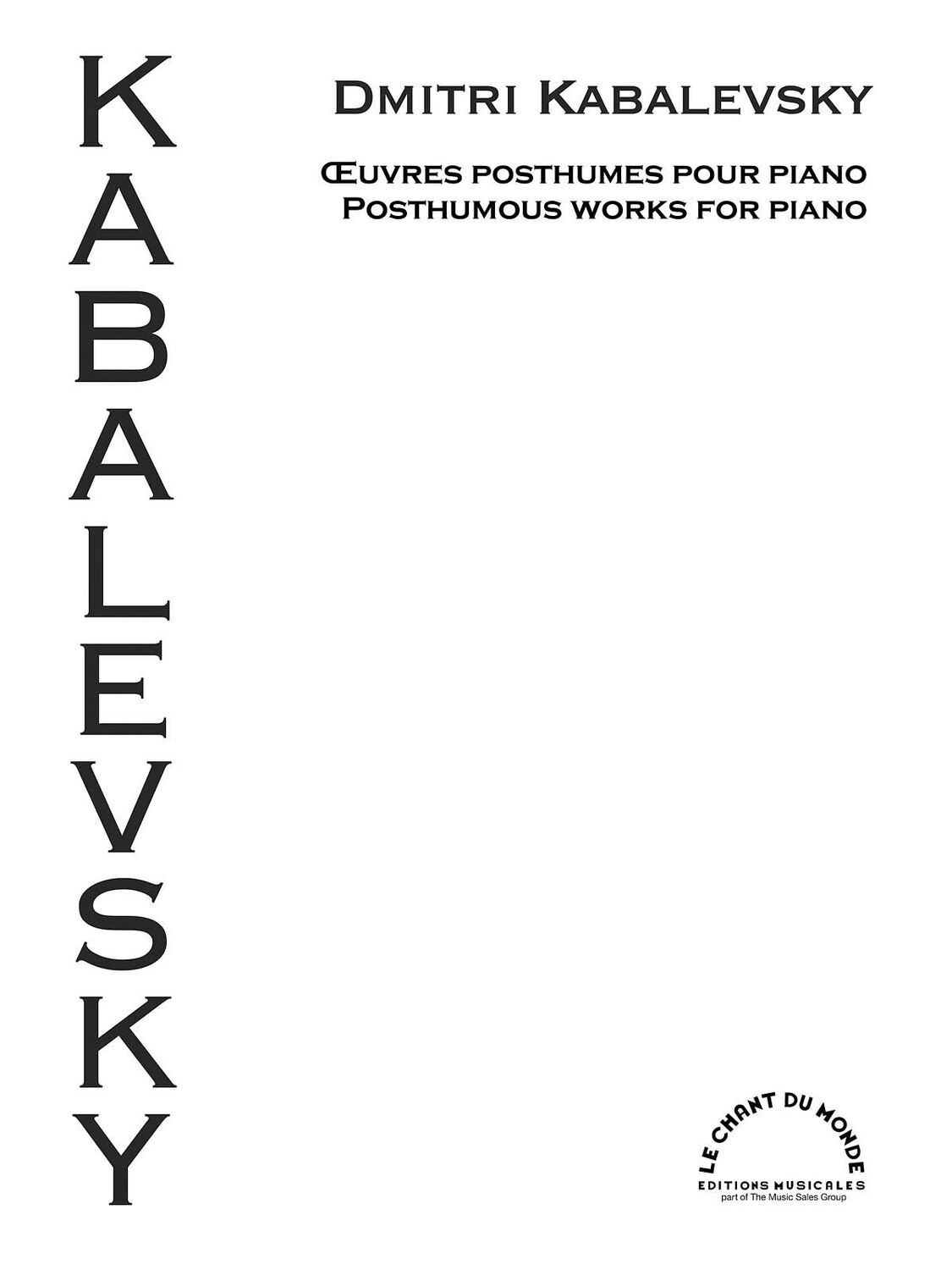 Cover: 888680948689 | Oeuvres Posthumes pour Piano | Dmitri Kabalevsky | Piano | Buch | 2019