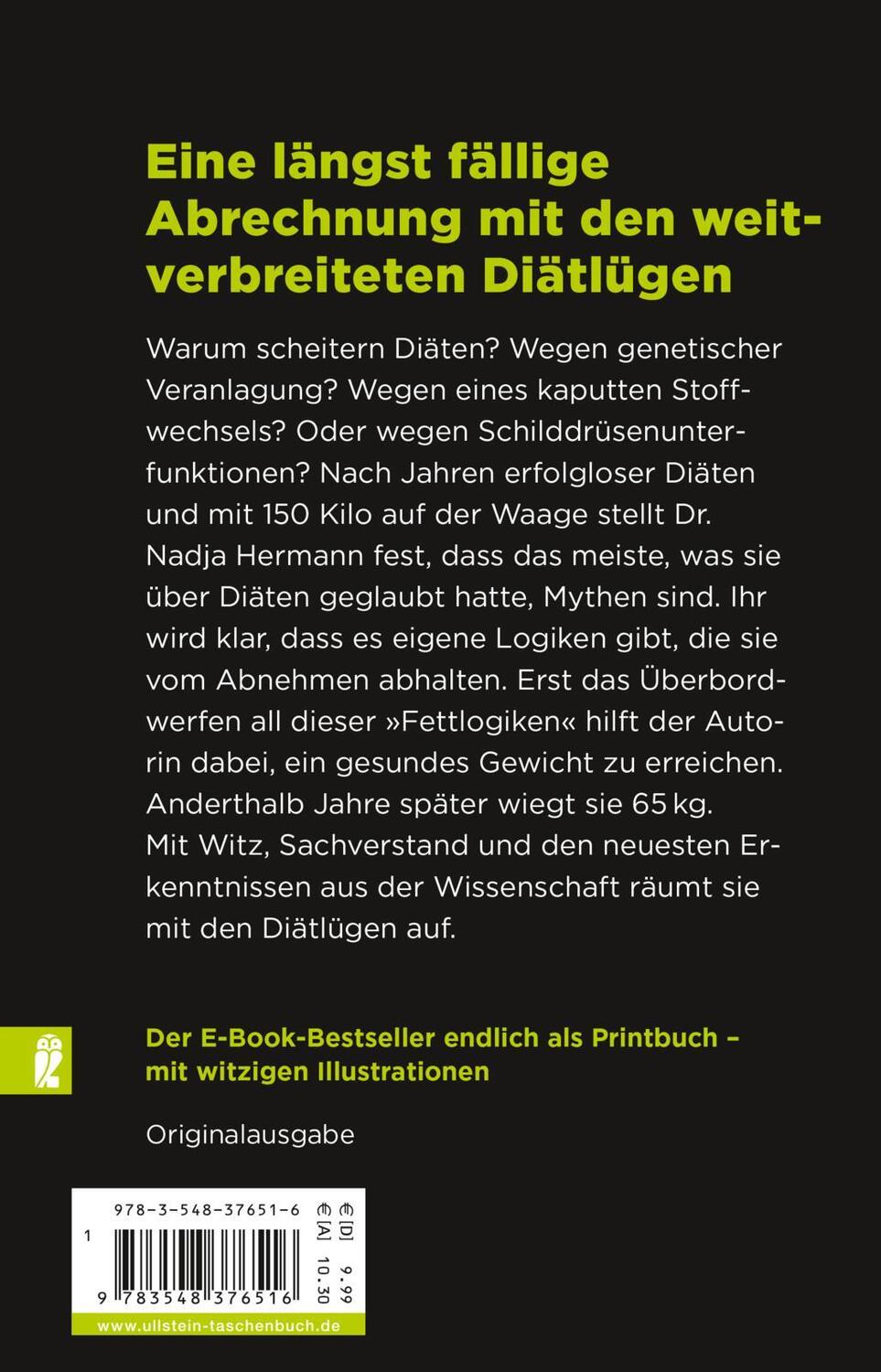 Rückseite: 9783548376516 | Fettlogik überwinden | Nadja Hermann | Taschenbuch | 400 S. | Deutsch