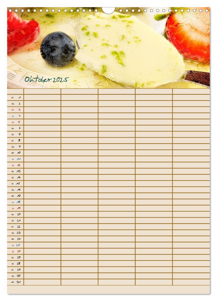 Bild: 9783435990832 | Italienische Küche mit Familienplaner (Wandkalender 2025 DIN A3...