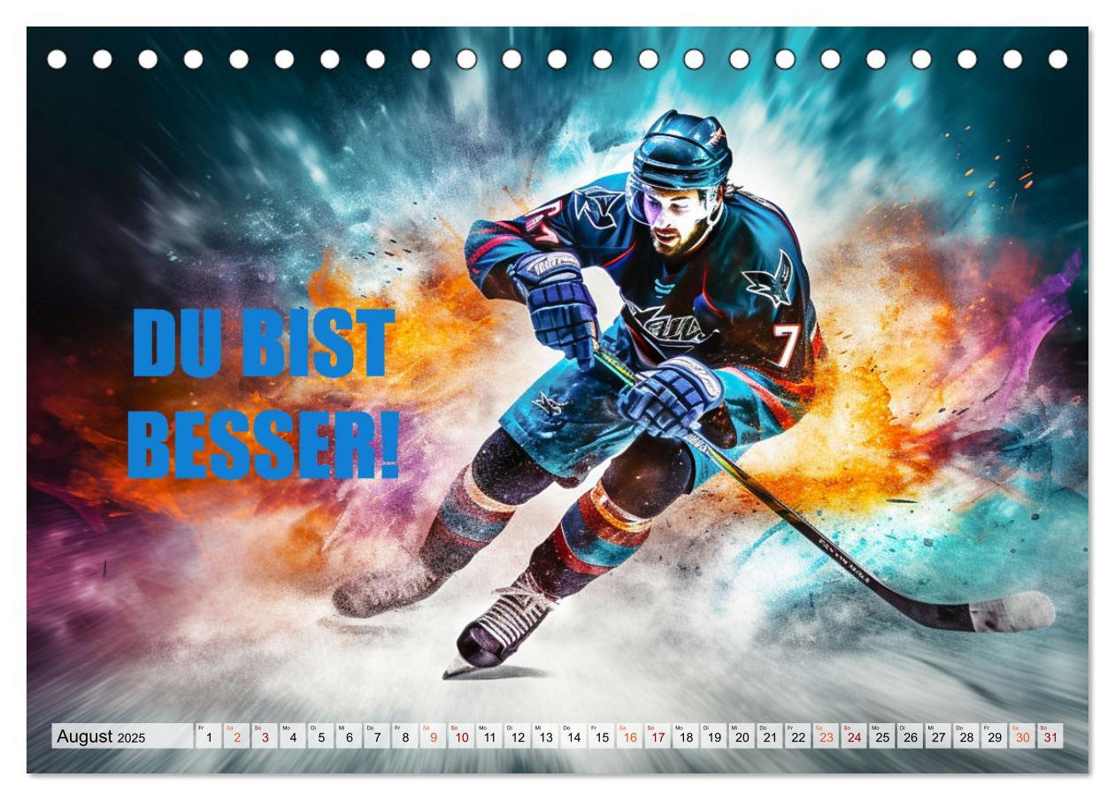 Bild: 9783383863578 | Eishockey und positive Gedanken (Tischkalender 2025 DIN A5 quer),...