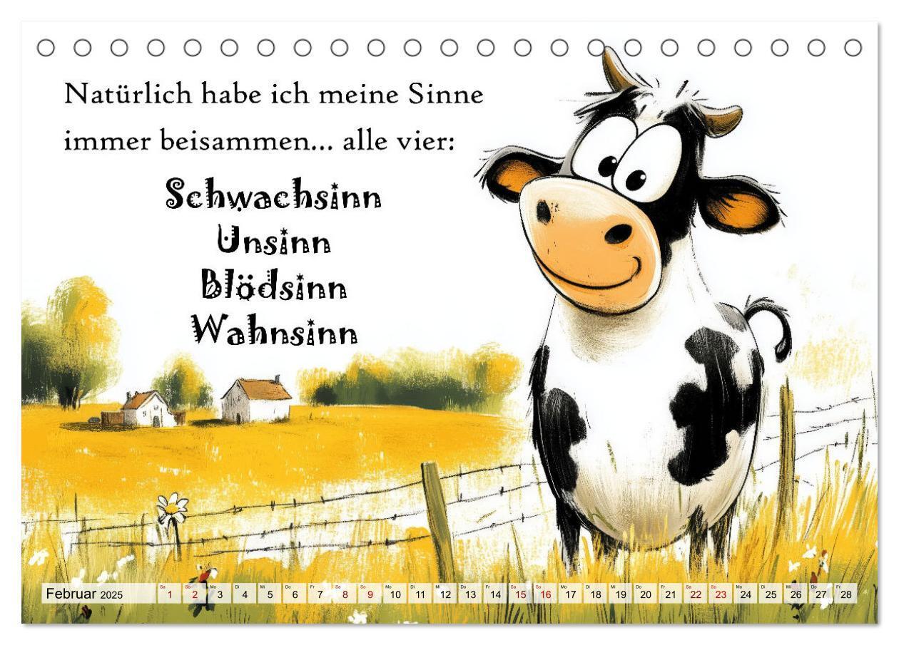 Bild: 9783457187074 | Kuhle Sprüche (Tischkalender 2025 DIN A5 quer), CALVENDO...