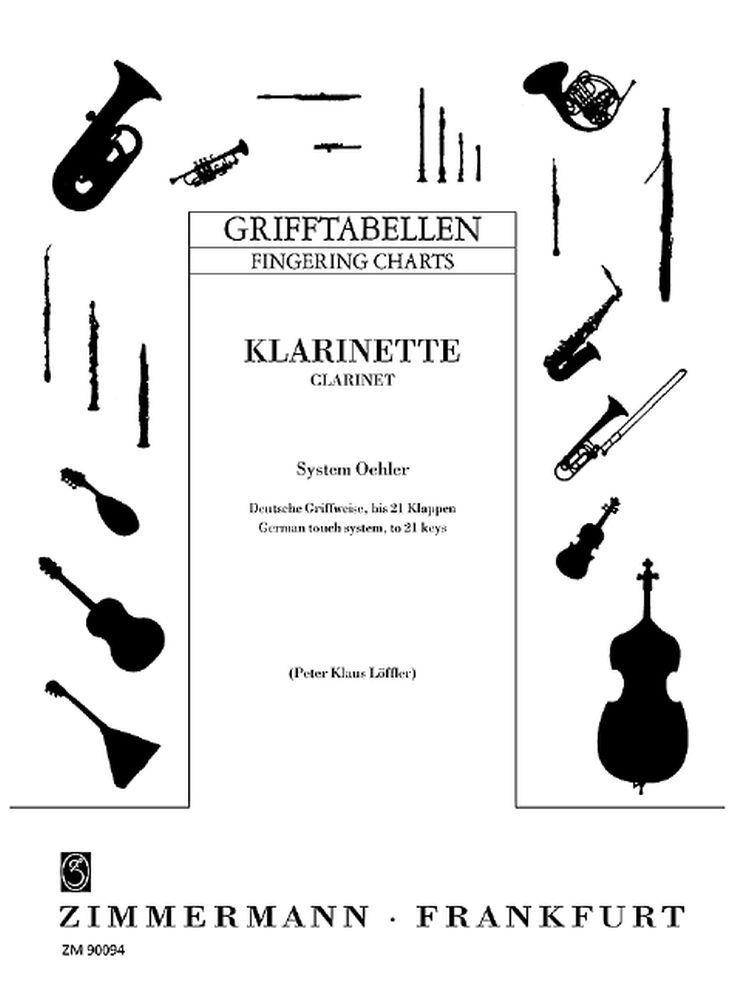 Cover: 9790010900940 | Grifftabelle für Klarinette (System Öhler) | Peter Klaus Löffler