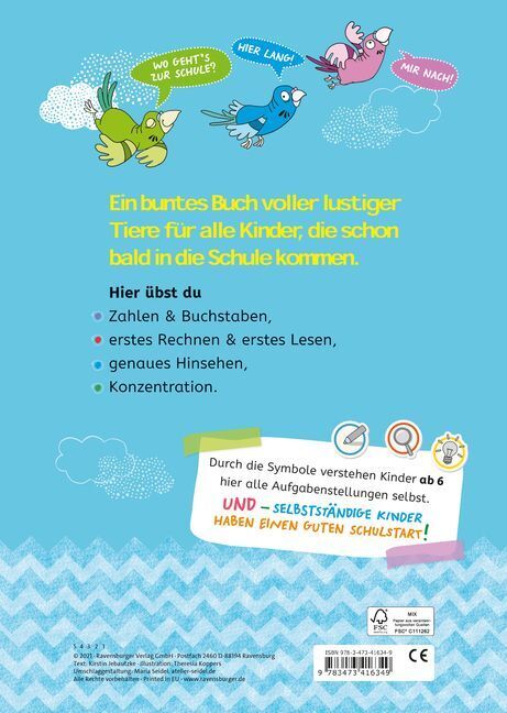 Bild: 9783473416349 | Mein Schulstart-Buch | Buchstaben - Zahlen - Konzentration | Jebautzke