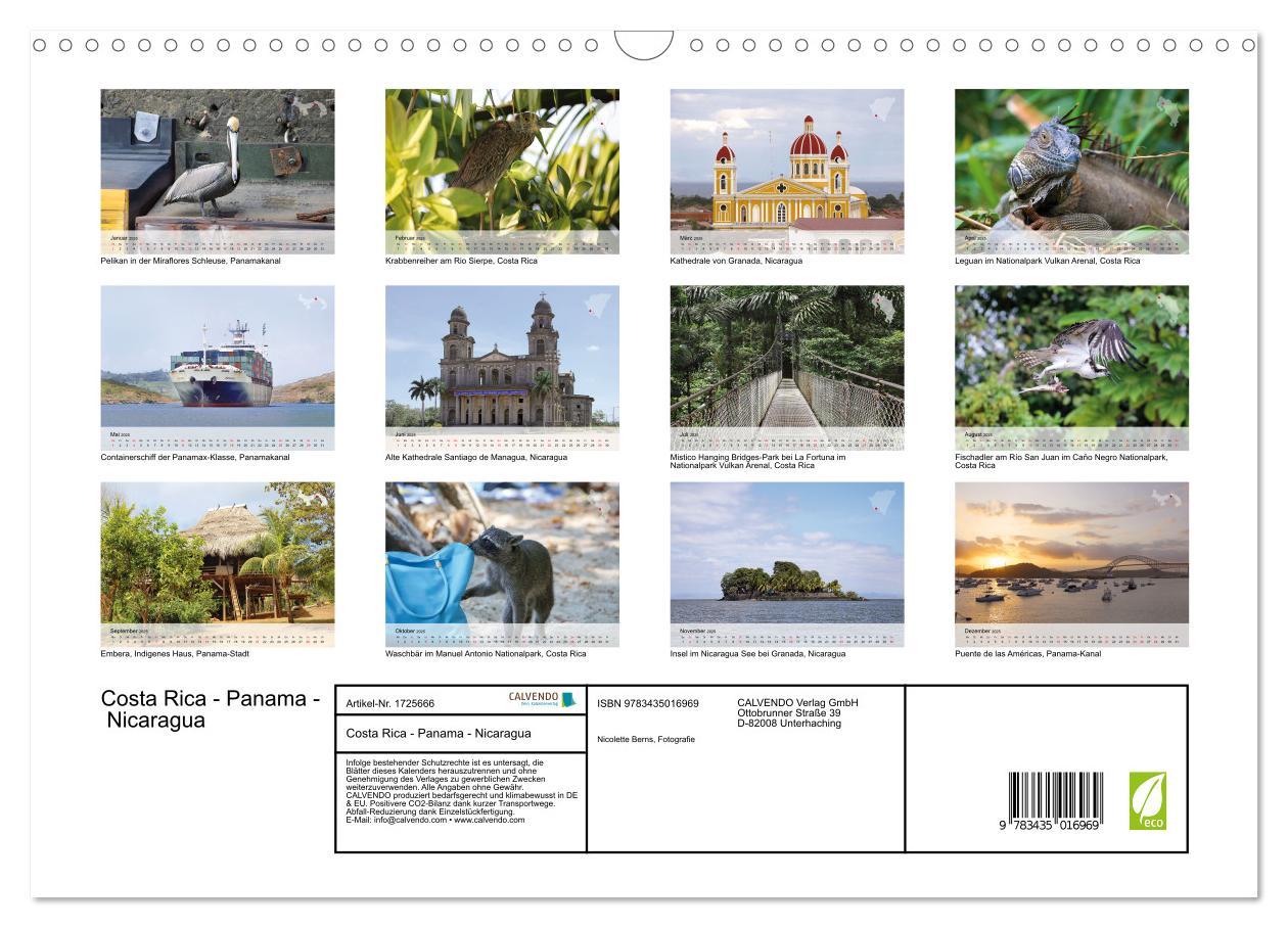 Bild: 9783435016969 | Costa Rica - Panama - Nicaragua (Wandkalender 2025 DIN A3 quer),...