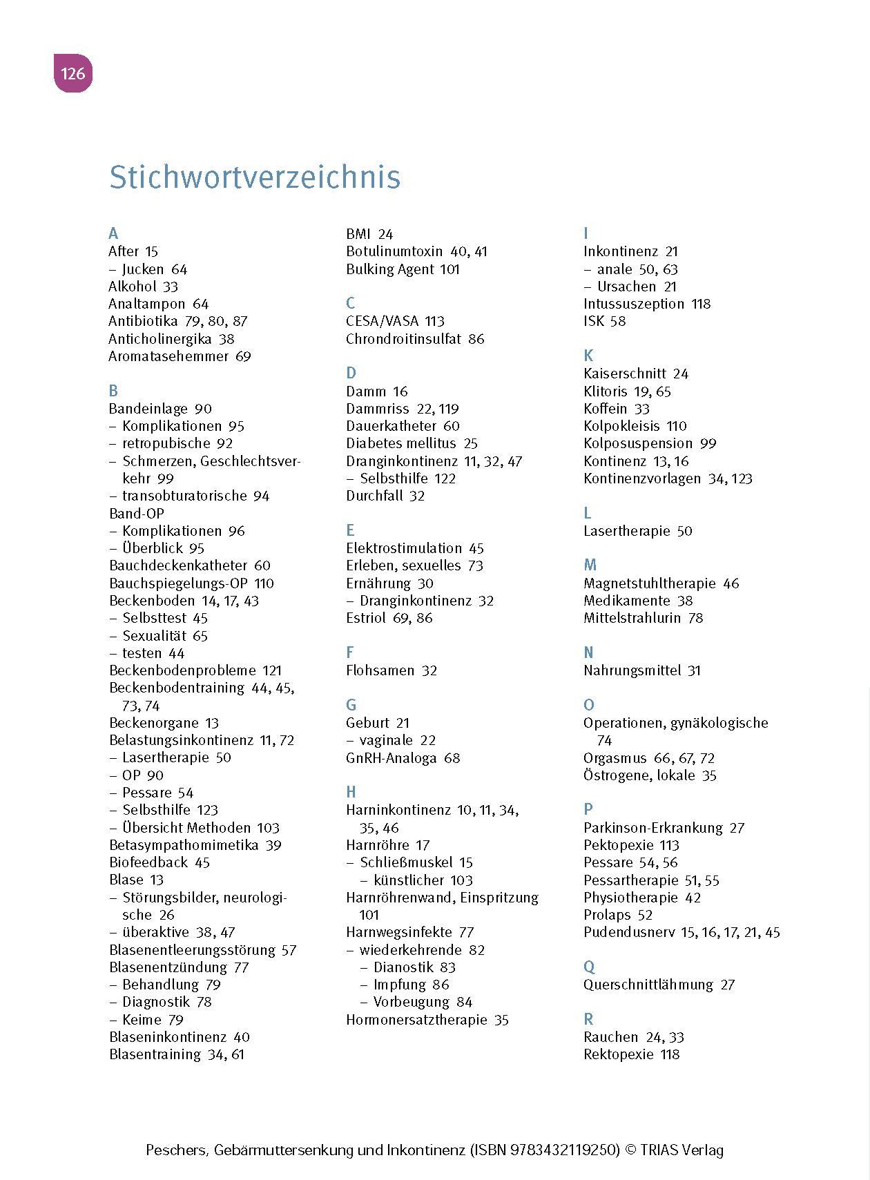 Bild: 9783432119250 | Frauengesundheit: Gebärmuttersenkung und Inkontinenz | Ursula Peschers