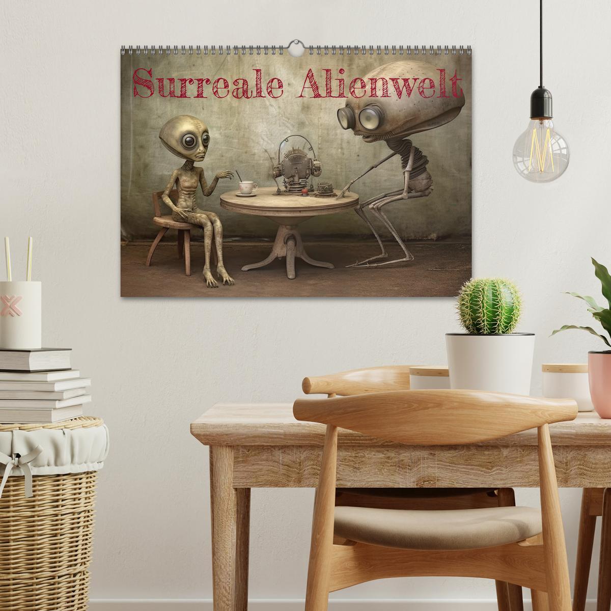 Bild: 9783383844522 | Surreale Alienwelt (Wandkalender 2025 DIN A3 quer), CALVENDO...