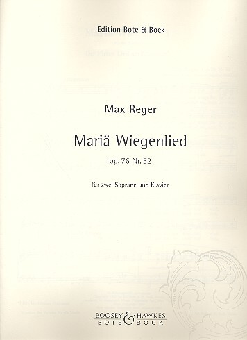 Cover: 9790202503959 | Maria Wiegenlied op. 76 Nr. 52 | Der Hirten Lied am Krippelein | Reger