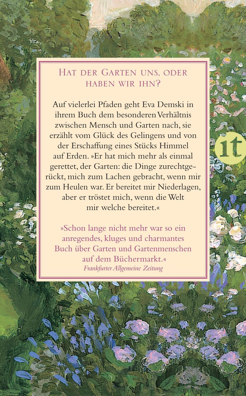 Rückseite: 9783458357032 | Gartengeschichten | Eva Demski | Taschenbuch | 235 S. | Deutsch | 2011