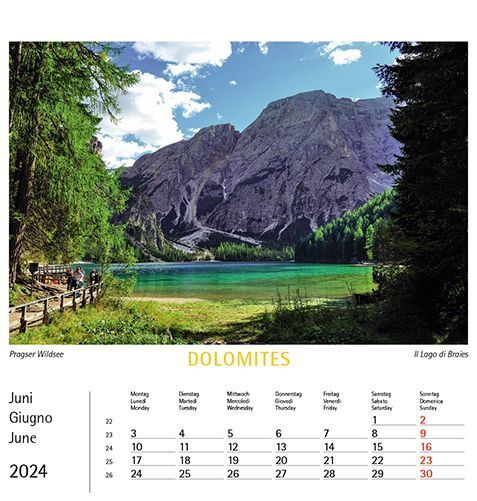 Bild: 9788887531466 | Dolomiten 2024, Postkartenkalender Querformat | Kalender | 2024