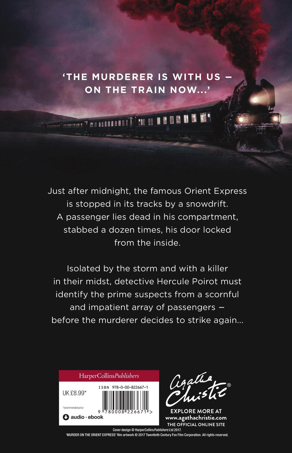 Rückseite: 9780008226671 | Murder on the Orient Express. Film Tie-In | Agatha Christie | Buch