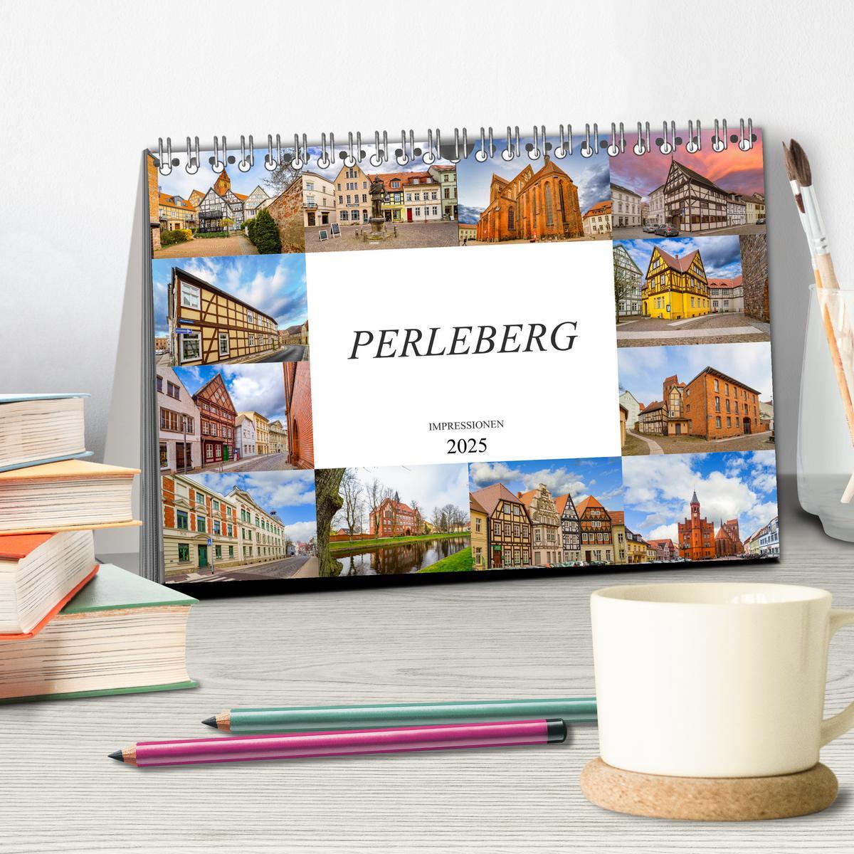 Bild: 9783435239566 | Perleberg Impressionen (Tischkalender 2025 DIN A5 quer), CALVENDO...