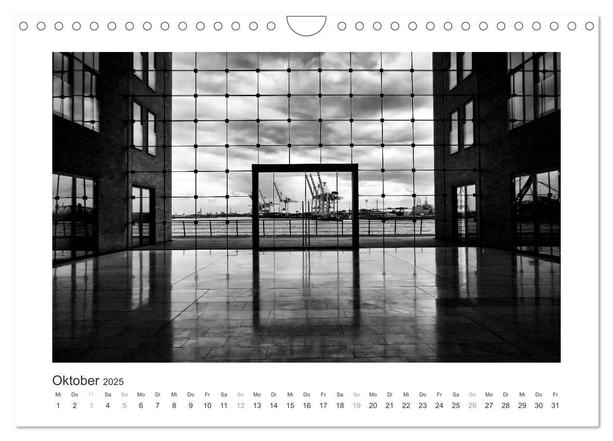 Bild: 9783435653522 | Hamburg in schwarz-weiss (Wandkalender 2025 DIN A4 quer), CALVENDO...