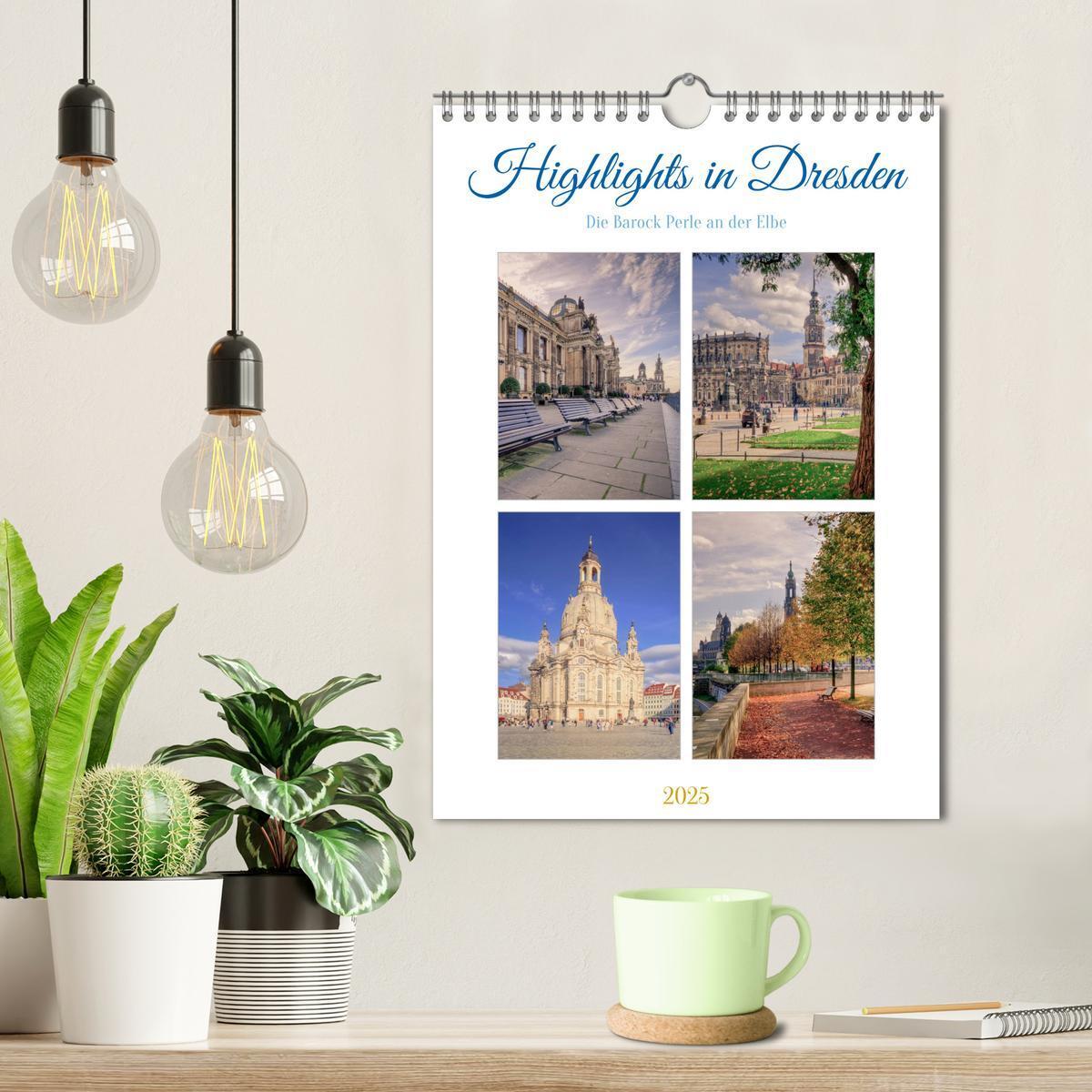 Bild: 9783435881833 | Highlights in Dresden (Wandkalender 2025 DIN A4 hoch), CALVENDO...