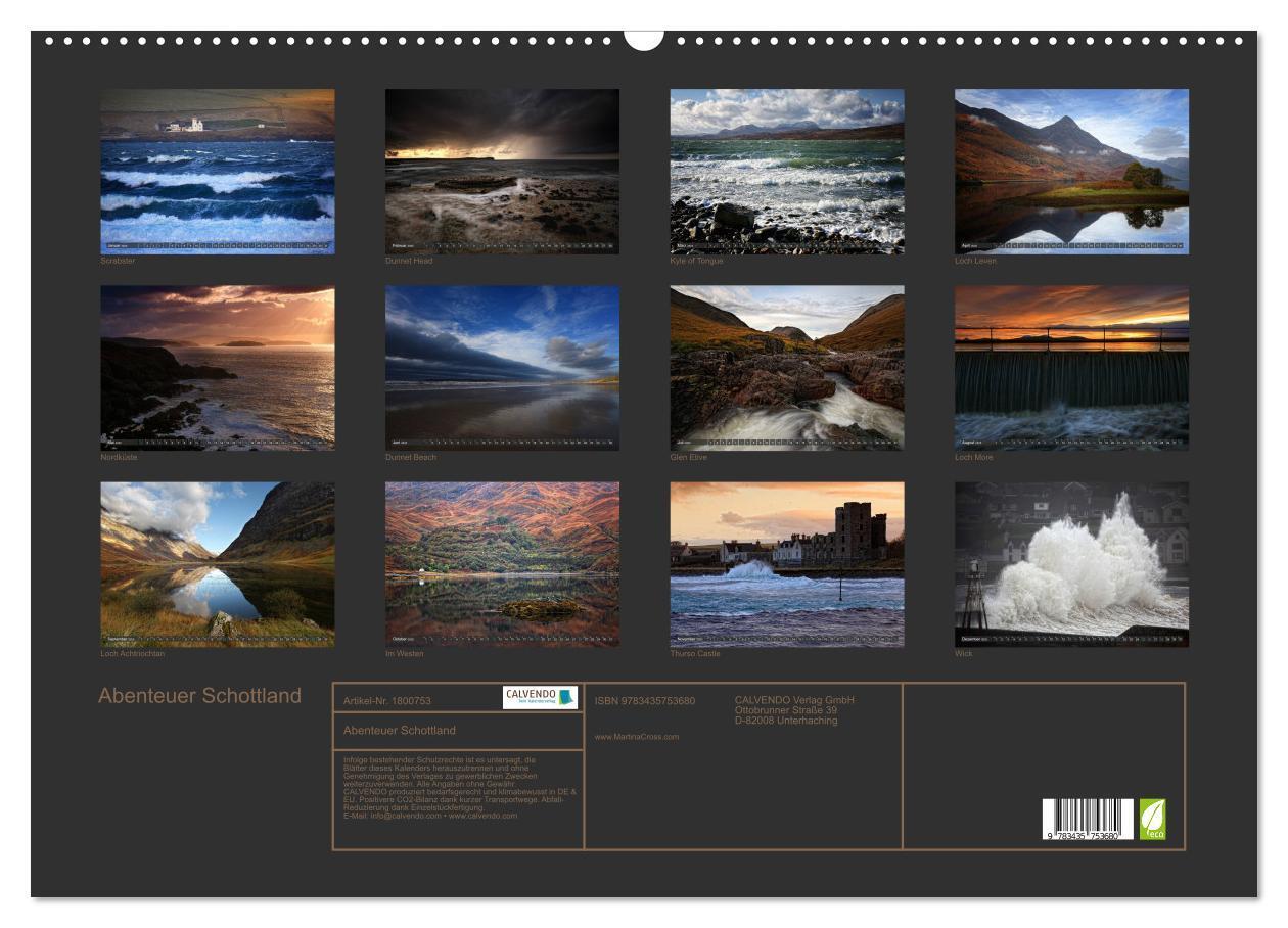 Bild: 9783435753680 | Abenteuer Schottland (Wandkalender 2025 DIN A2 quer), CALVENDO...