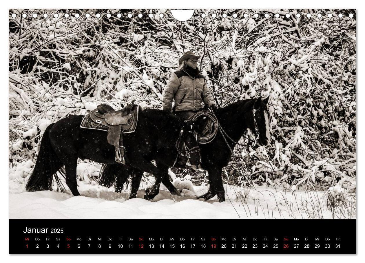 Bild: 9783435570072 | Westernreiten (Wandkalender 2025 DIN A4 quer), CALVENDO Monatskalender