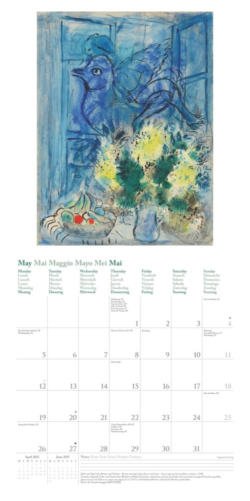 Bild: 4002725994103 | N NEUMANNVERLAGE - Marc Chagall 2025 Broschürenkalender, 30x30cm,...