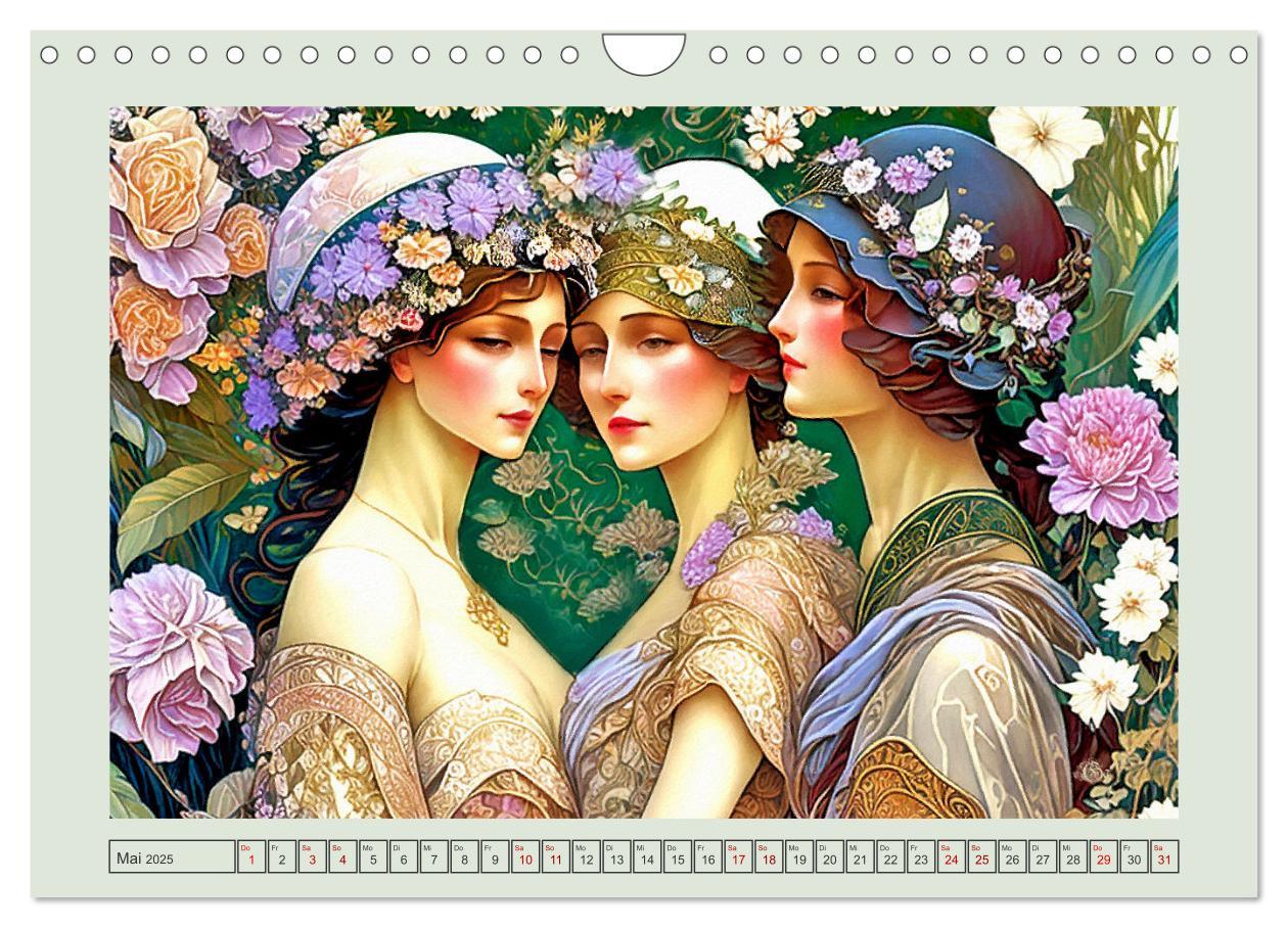 Bild: 9783383863080 | Art Deco Freundinnen (Wandkalender 2025 DIN A4 quer), CALVENDO...