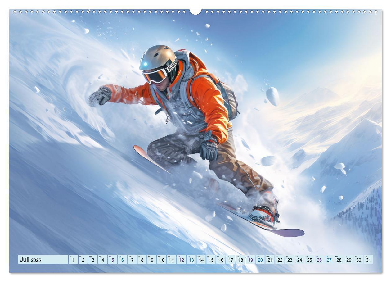 Bild: 9783383772238 | Snowboarder in Aktion (Wandkalender 2025 DIN A2 quer), CALVENDO...