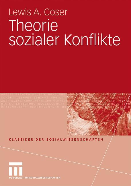 Cover: 9783531165820 | Theorie sozialer Konflikte | Lewis A. Coser | Taschenbuch | Paperback