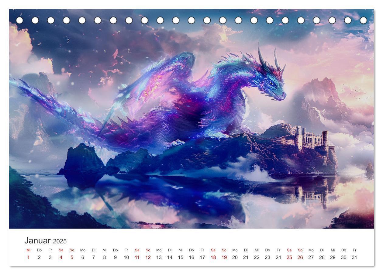 Bild: 9783383790966 | Das Jahr der Drachen (Tischkalender 2025 DIN A5 quer), CALVENDO...