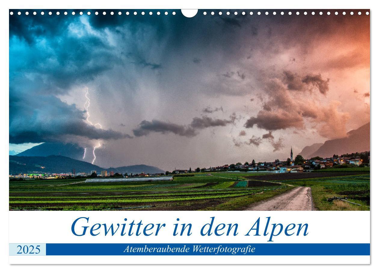 Cover: 9783435112654 | Gewitter in den Alpen (Wandkalender 2025 DIN A3 quer), CALVENDO...