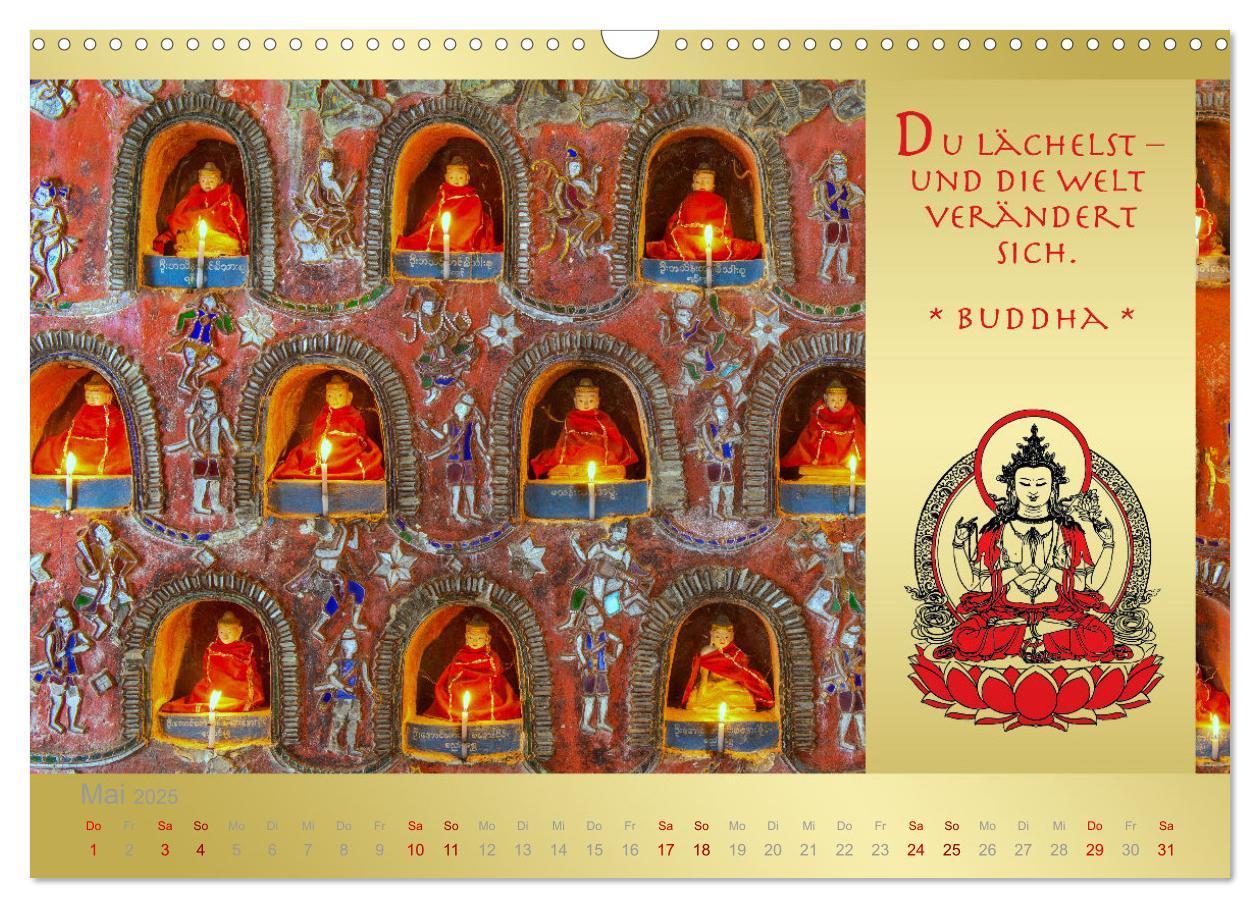 Bild: 9783435085880 | BUDDHA IM GLÜCK - Buddhistische Weisheiten (Wandkalender 2025 DIN...