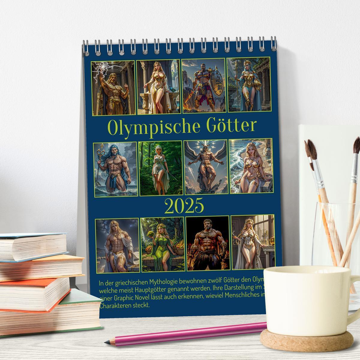 Bild: 9783435857395 | Olympische Götter (Tischkalender 2025 DIN A5 hoch), CALVENDO...