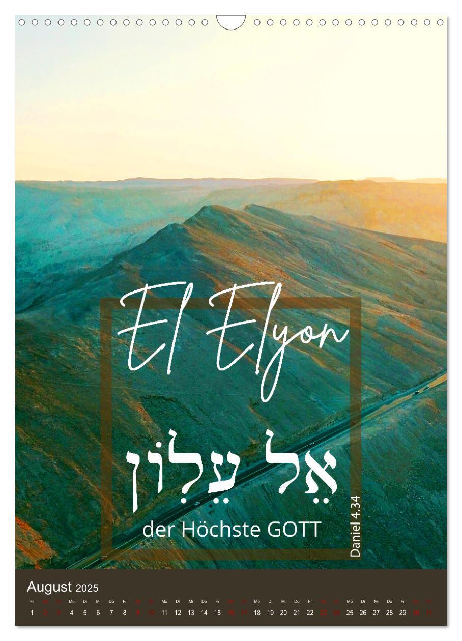 Bild: 9783435900107 | Israel und hebräische Namen Gottes (Wandkalender 2025 DIN A3 hoch),...