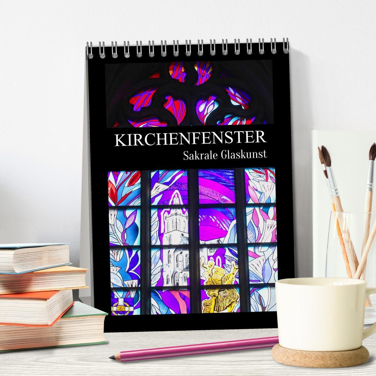 Bild: 9783435912391 | Kirchenfenster - Sakrale Glaskunst (Tischkalender 2025 DIN A5...