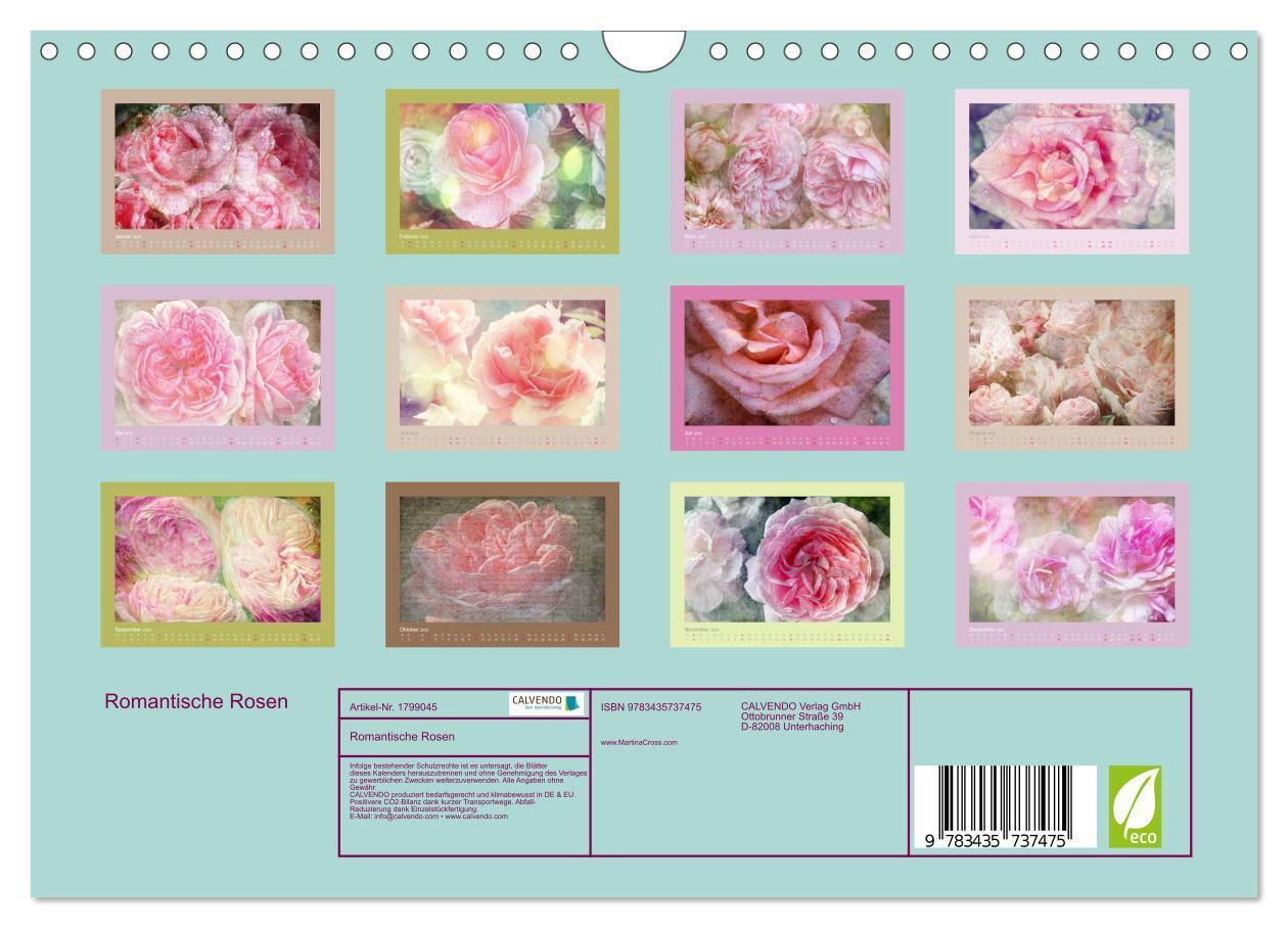 Bild: 9783435737475 | Romantische Rosen (Wandkalender 2025 DIN A4 quer), CALVENDO...