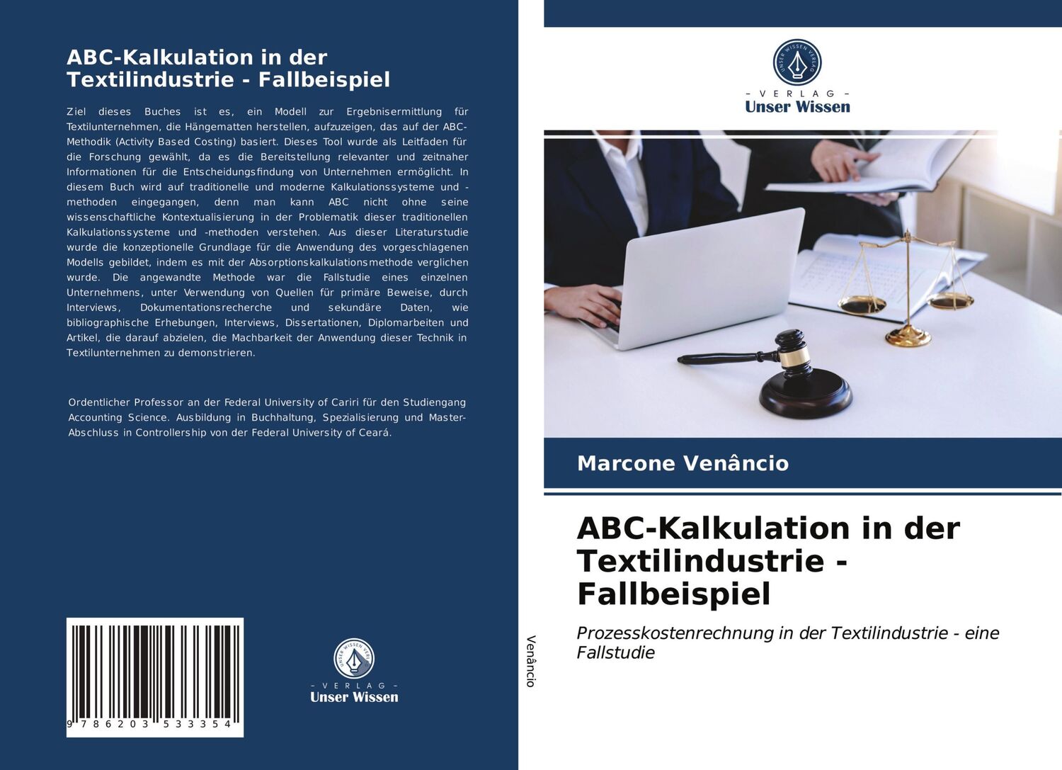 Cover: 9786203533354 | ABC-Kalkulation in der Textilindustrie - Fallbeispiel | Venâncio