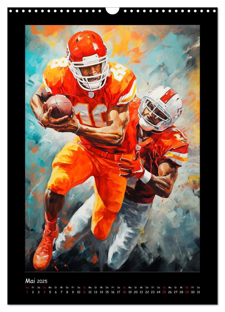 Bild: 9783435863211 | American Football. Paintings (Wandkalender 2025 DIN A3 hoch),...