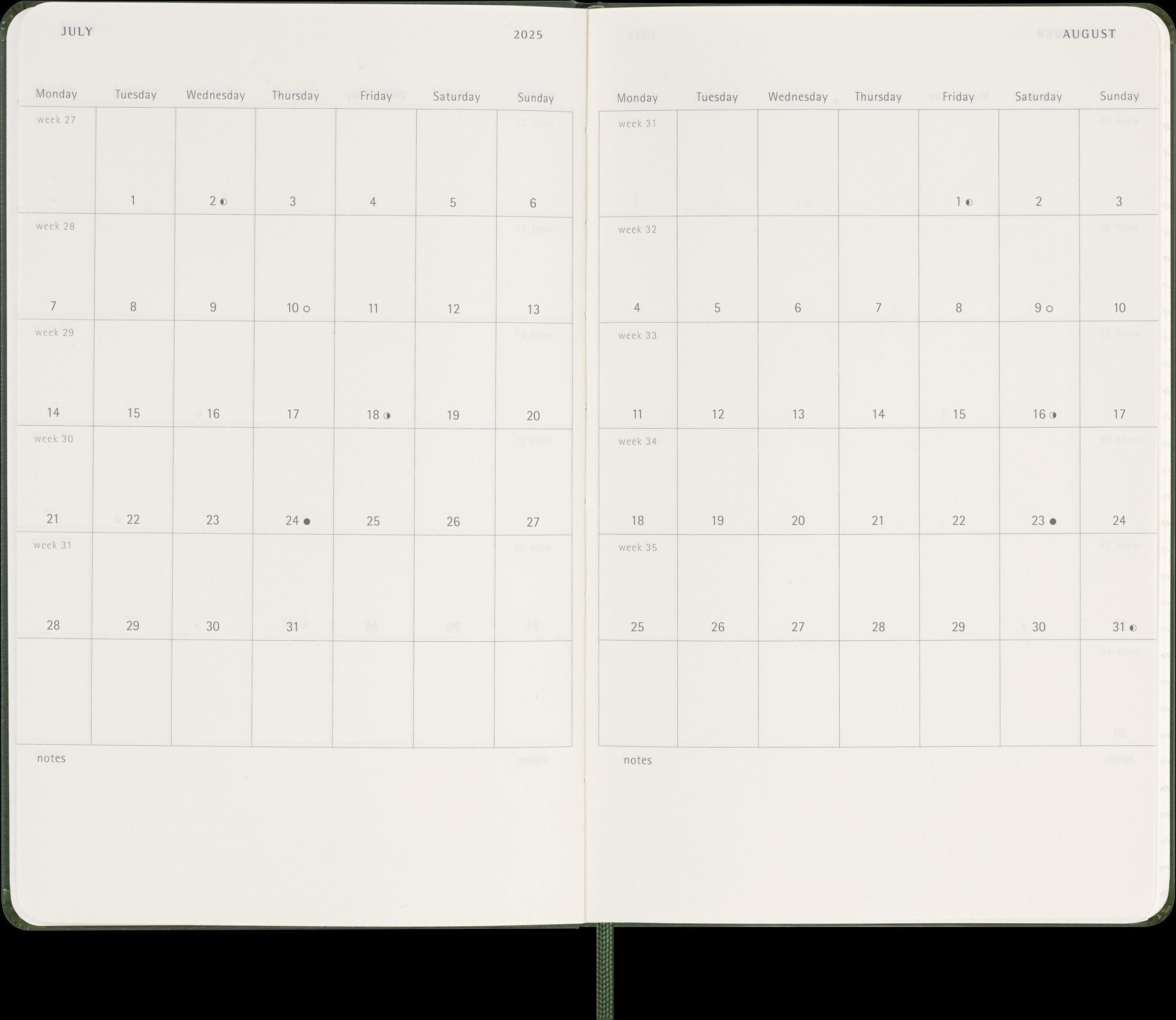 Bild: 8056999270711 | Moleskine 12 Monate Wochen Notizkalender 2025, Large/A5, 1 Wo = 1...