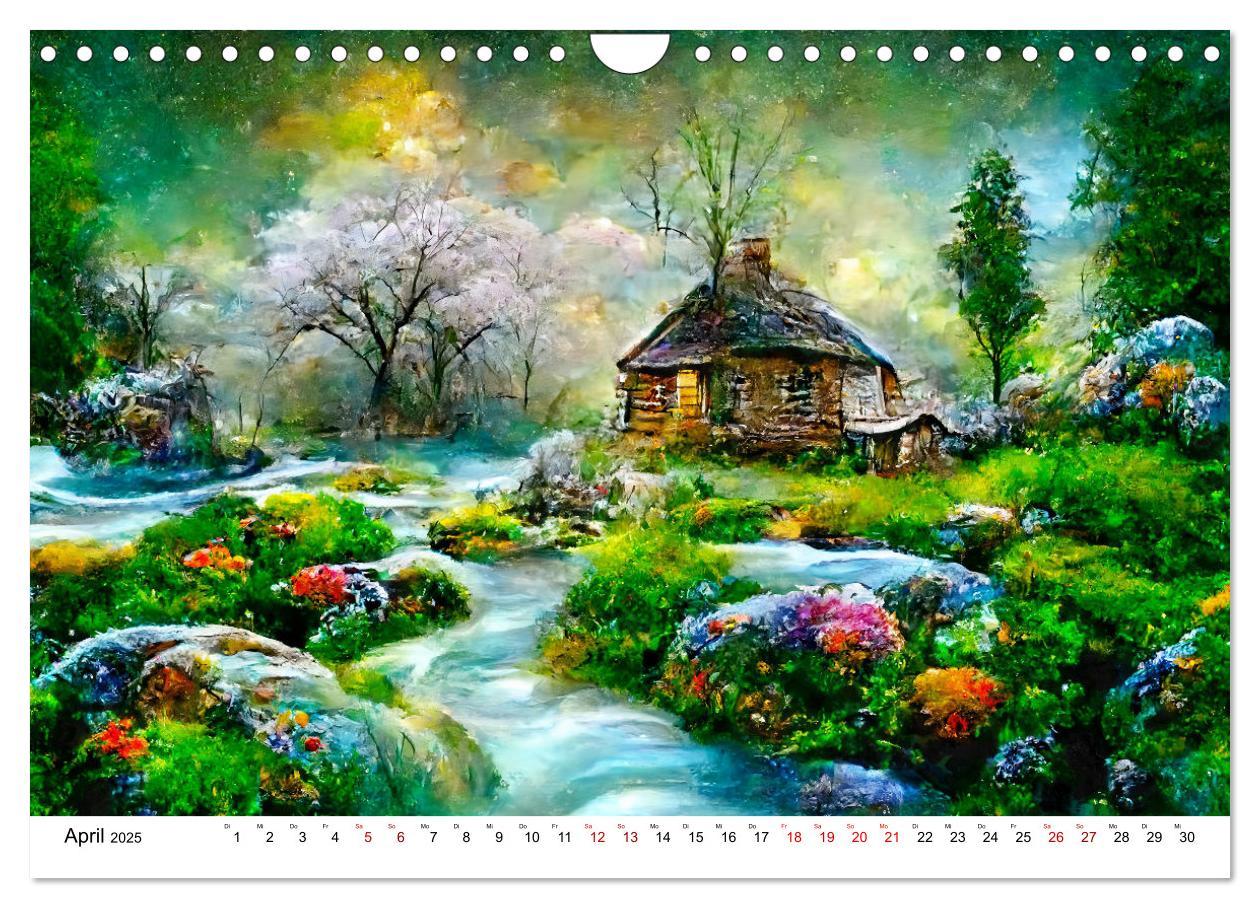 Bild: 9783383934599 | Fantasie Cottages - Ein Jahr durch die Märchenwelt (Wandkalender...