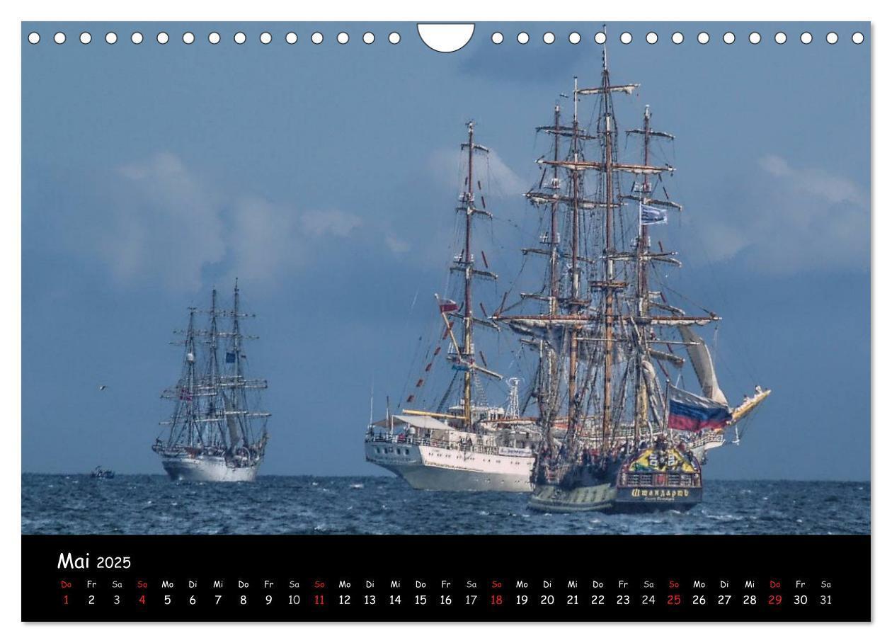 Bild: 9783435767014 | Windjammer vor Warnemünde (Wandkalender 2025 DIN A4 quer), CALVENDO...