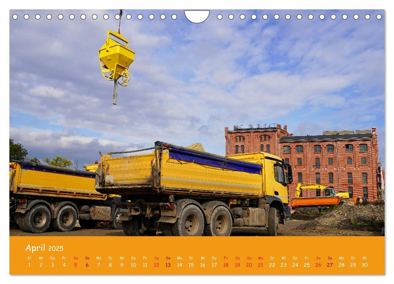 Bild: 9783383999628 | Baumaschinen im Einsatz (Wandkalender 2025 DIN A4 quer), CALVENDO...