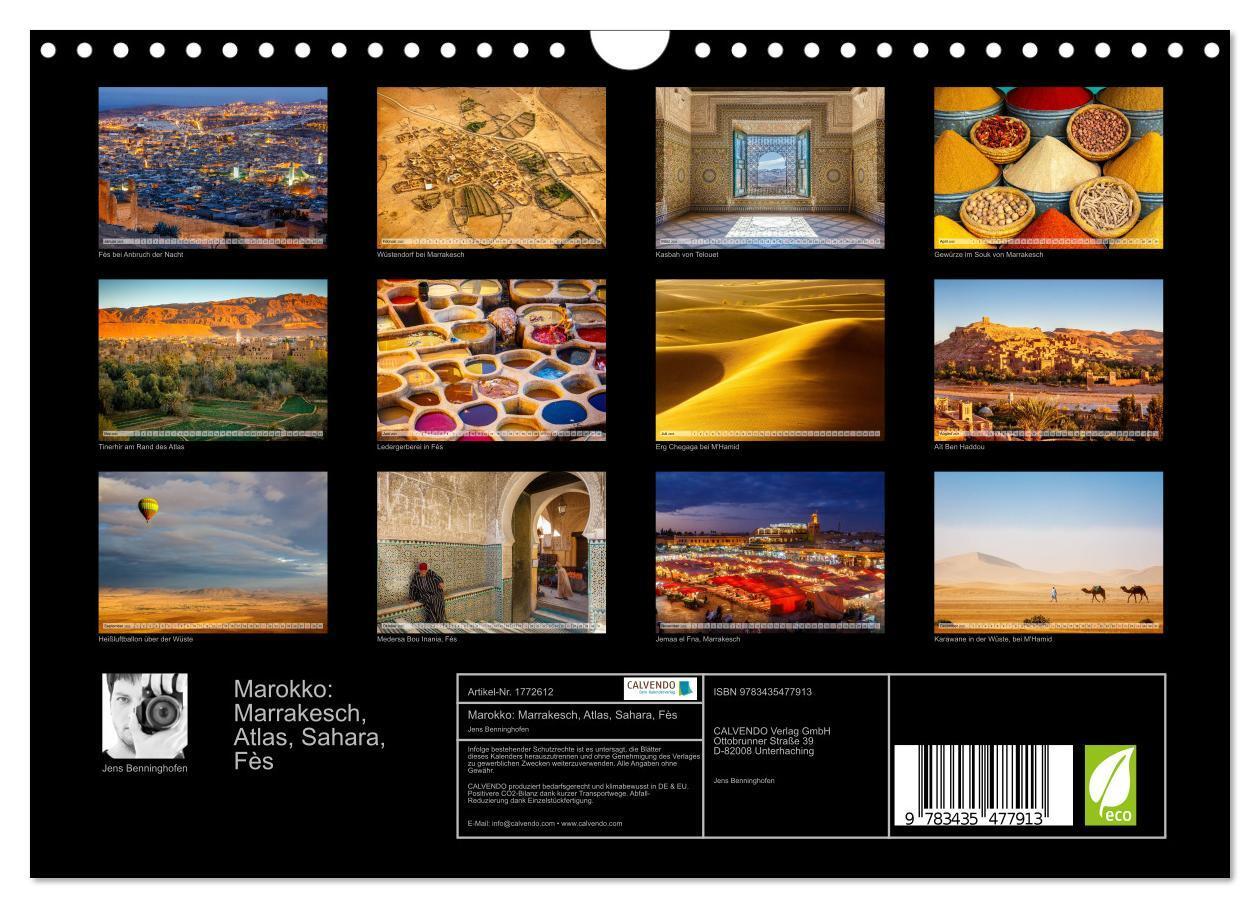 Bild: 9783435477913 | Marokko: Marrakesch, Atlas, Sahara, Fès (Wandkalender 2025 DIN A4...