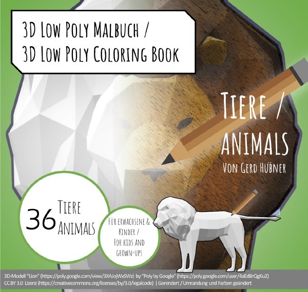 Cover: 9783750279278 | 3D Low Poly Malbuch (für Erwachsene &amp; Kinder) 3D Low Poly Coloring...