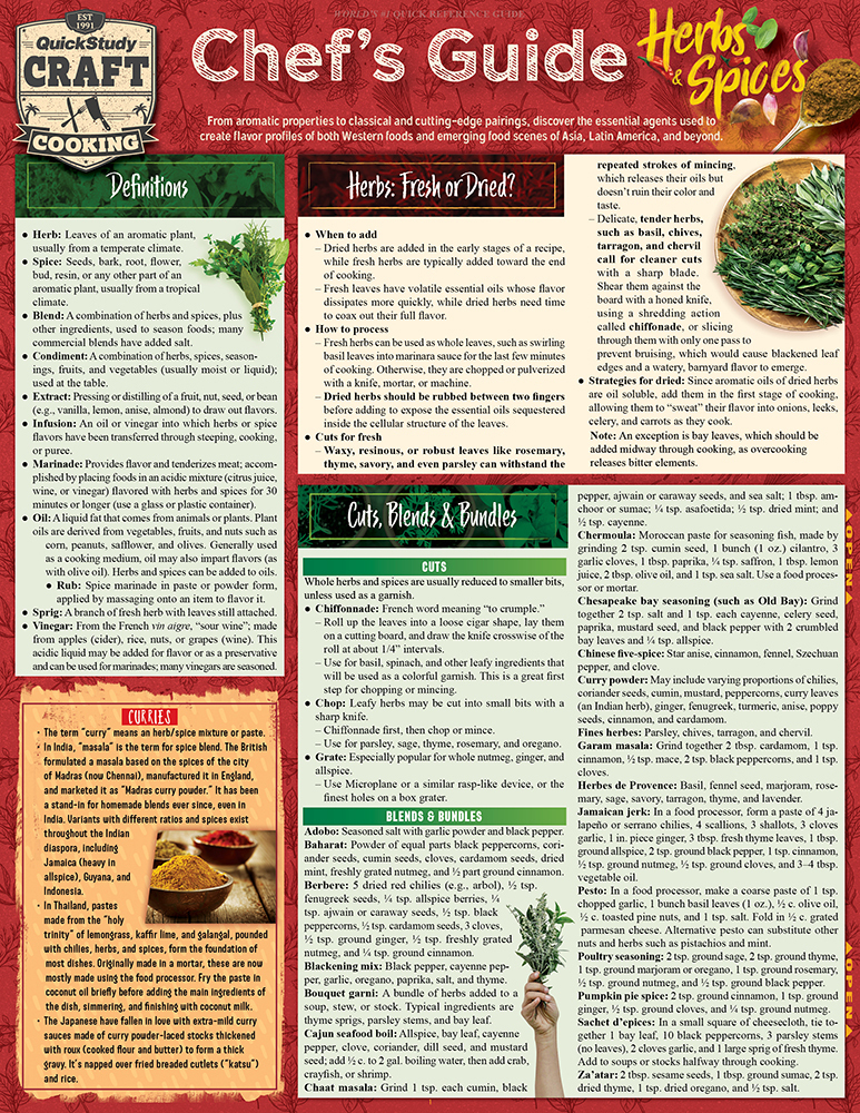 Cover: 9781423239772 | Chef's Guide to Herbs &amp; Spices | Jay Weinstein | Broschüre | Pamphlet