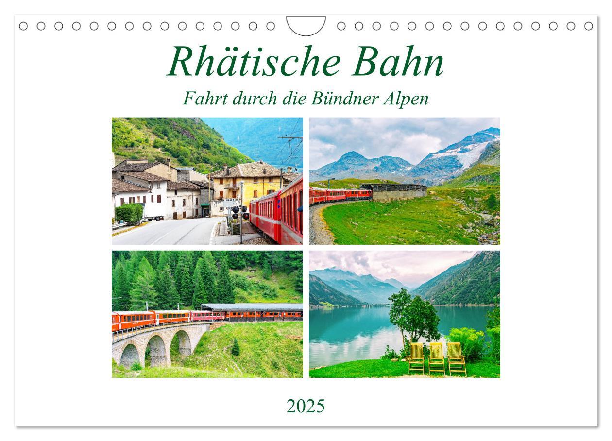 Cover: 9783435200023 | Rhätische Bahn - Fahrt durch die Bündner Alpen (Wandkalender 2025...