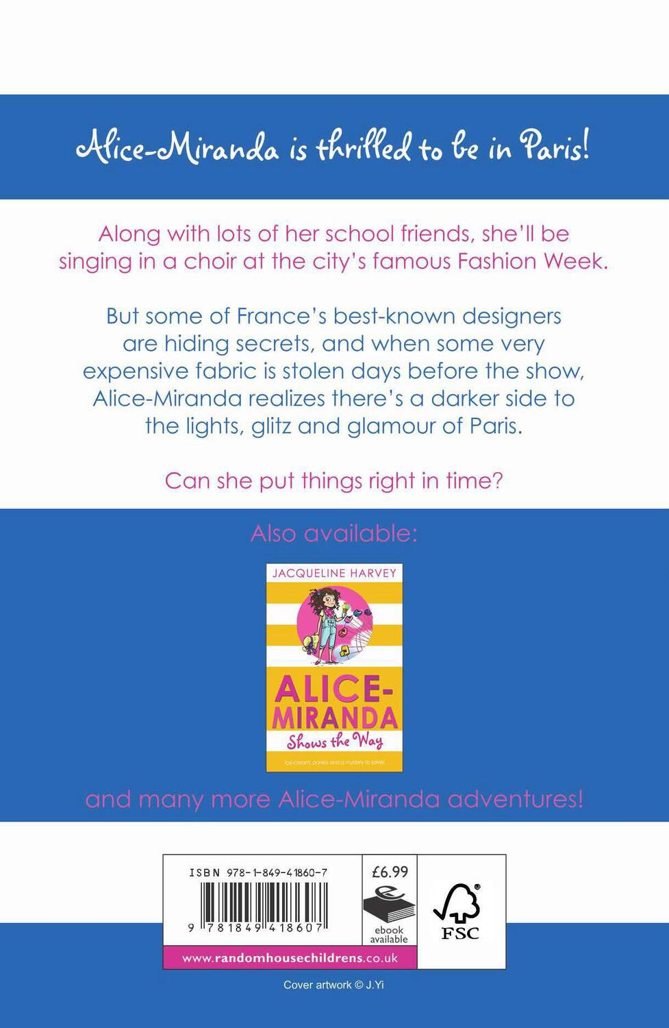 Rückseite: 9781849418607 | Alice-Miranda in Paris | Jacqueline Harvey | Taschenbuch | Englisch