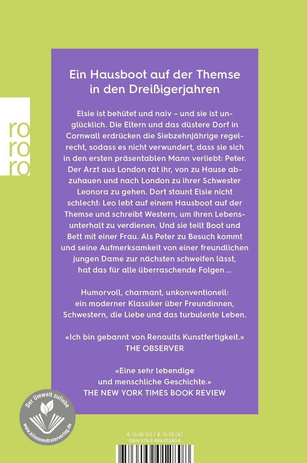 Rückseite: 9783499012808 | Freundliche junge Damen | rororo Entdeckungen | Mary Renault | Buch