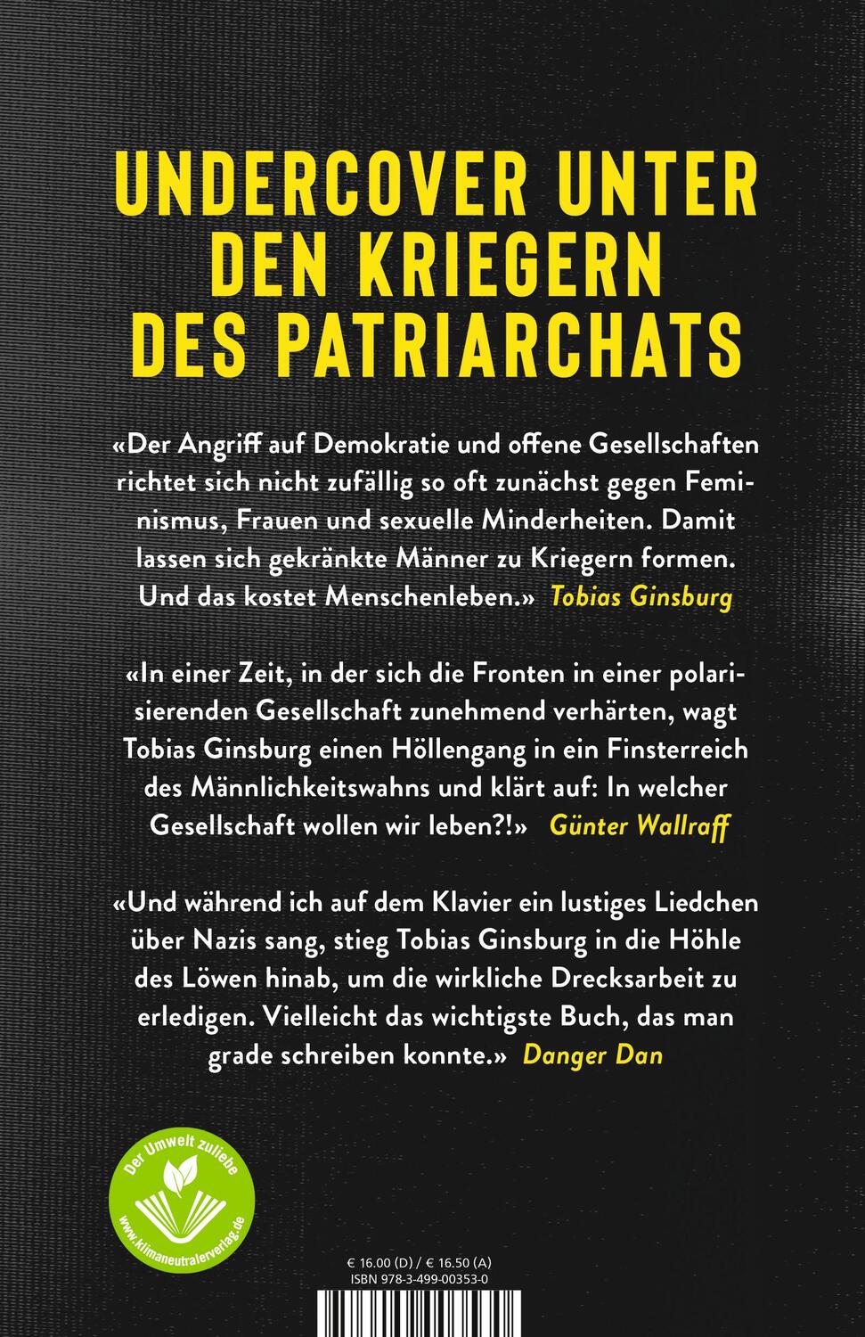 Rückseite: 9783499003530 | Die letzten Männer des Westens | Tobias Ginsburg | Taschenbuch | 2021