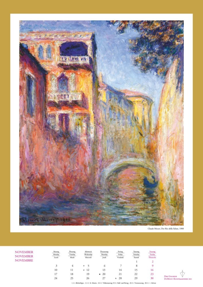 Bild: 4250809652955 | DUMONT - Der Goldene Kunstkalender 2025 Wandkalender, 29,7x42cm,...