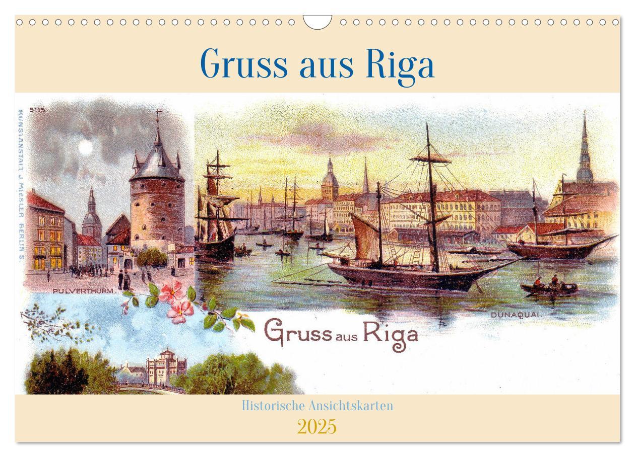 Cover: 9783383920455 | Gruss aus Riga - Historische Ansichtskarten (Wandkalender 2025 DIN...