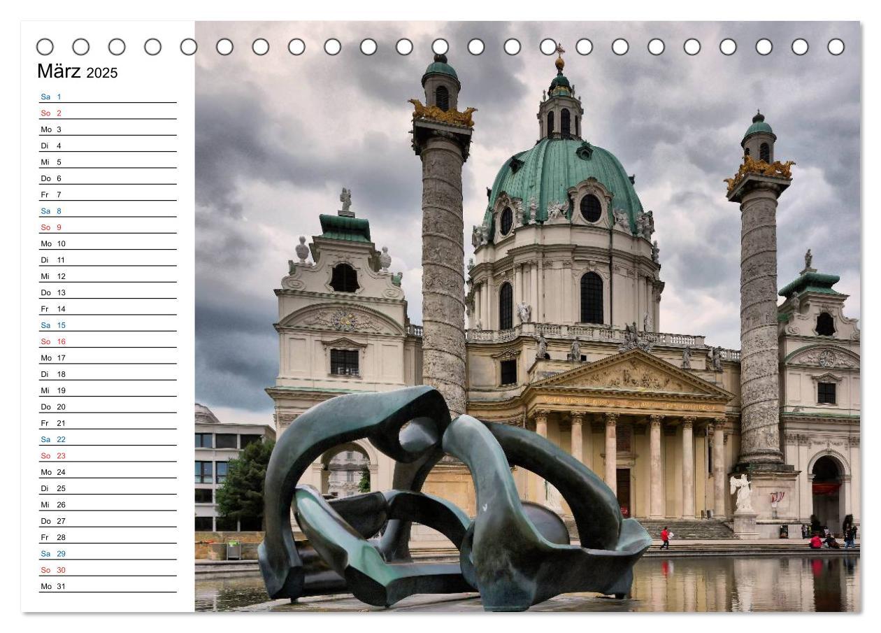 Bild: 9783435550425 | Wien - Haupstadt mit Charme (Tischkalender 2025 DIN A5 quer),...